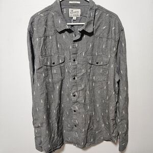 Lucky Brand Gray Casual Button Down Shirt
